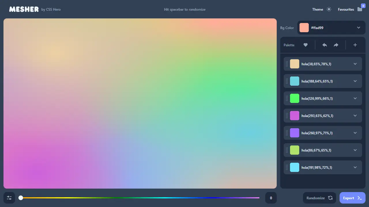 CSS mesh gradients web preview