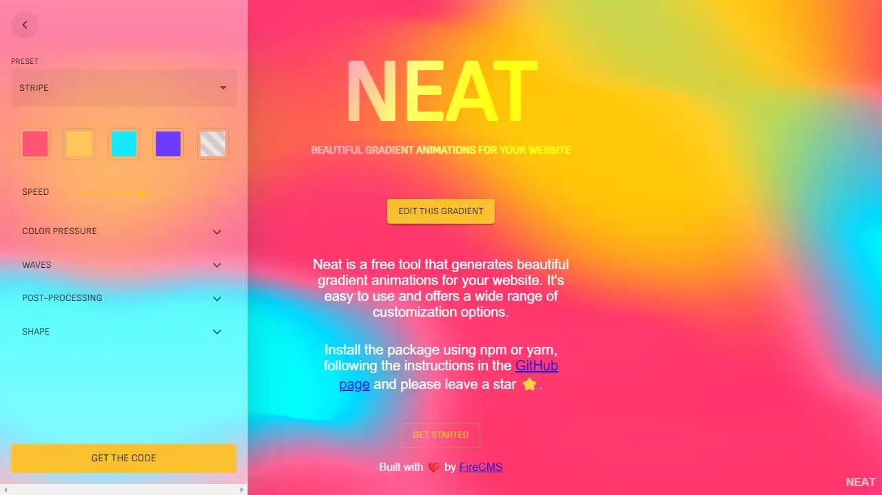 NEAT web preview
