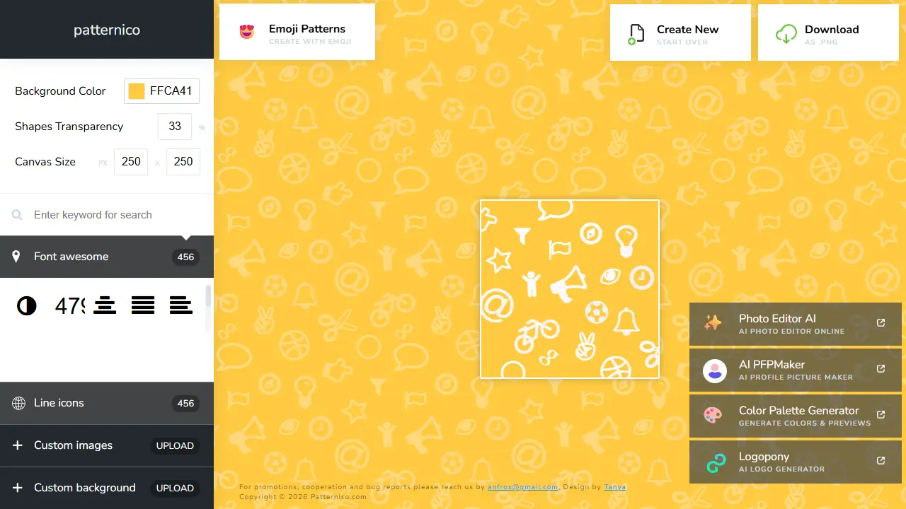 Patternico web preview