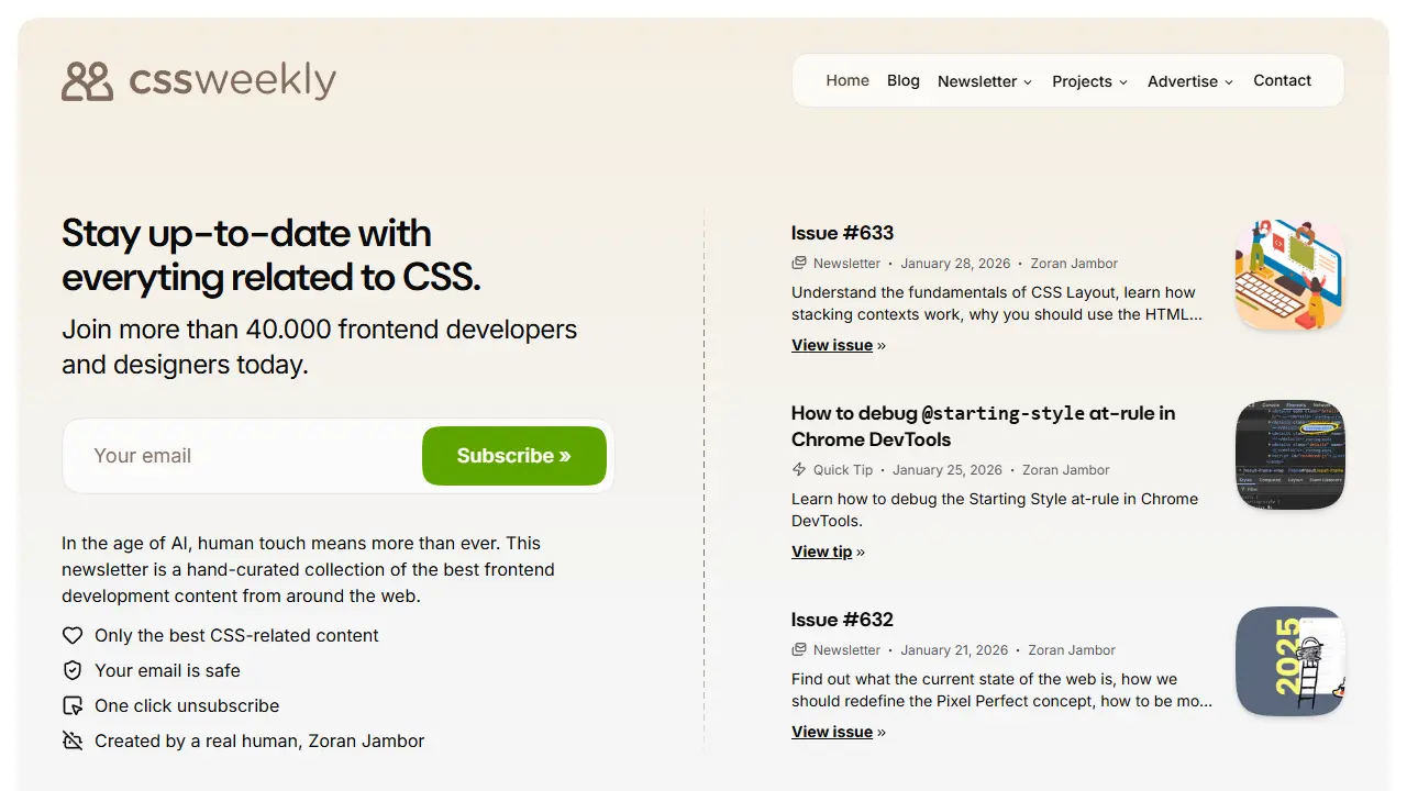CSS Weekly web preview