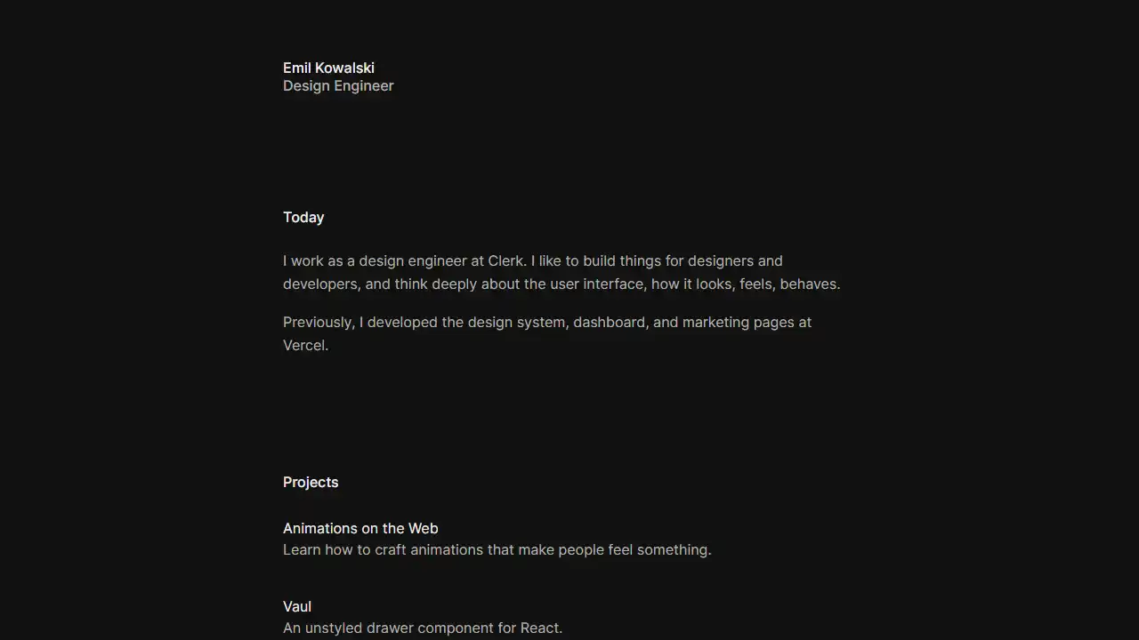 Emil Kowalski web preview
