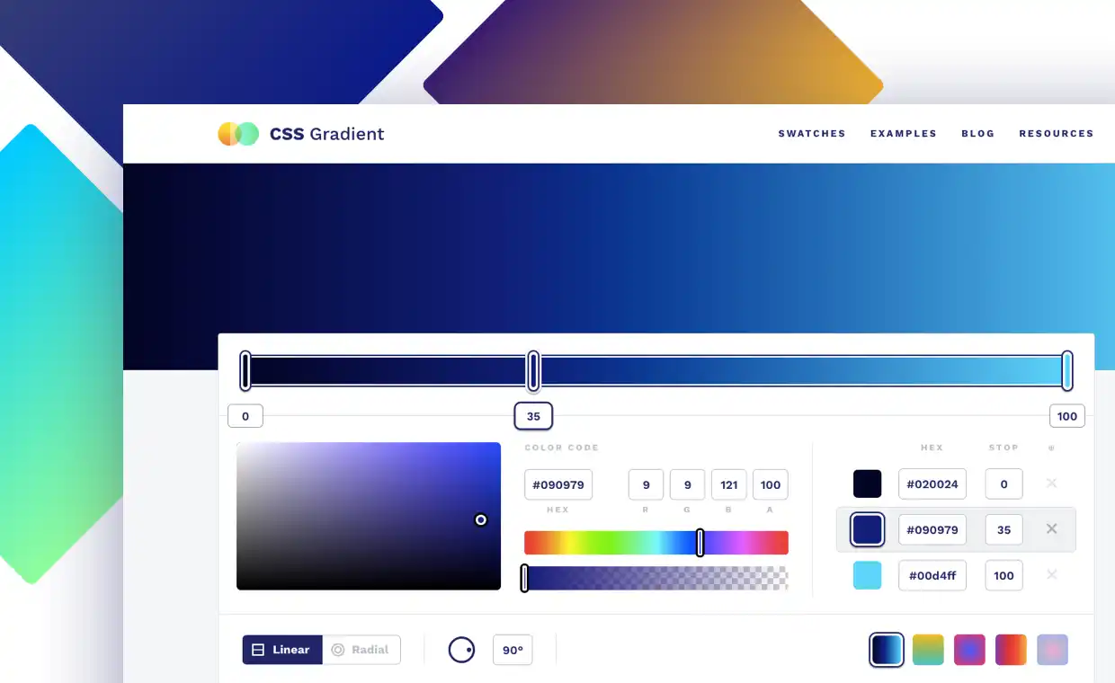CSS Gradient web preview