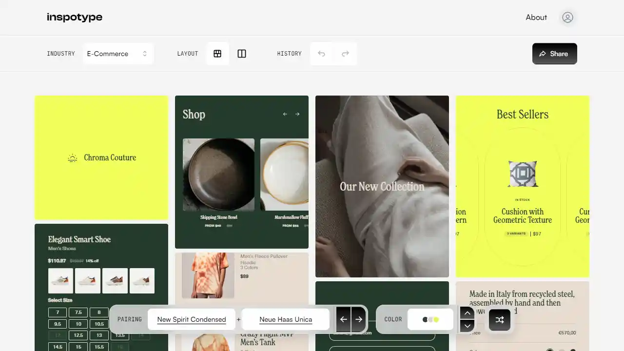 Inspotype web preview