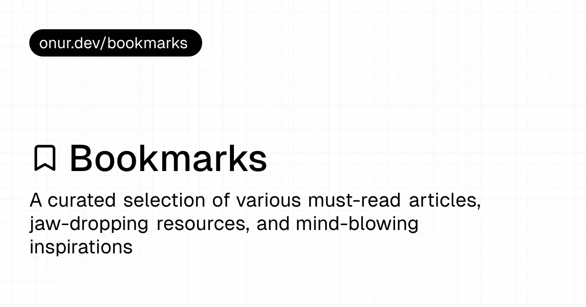 Onur Bookmarks web preview