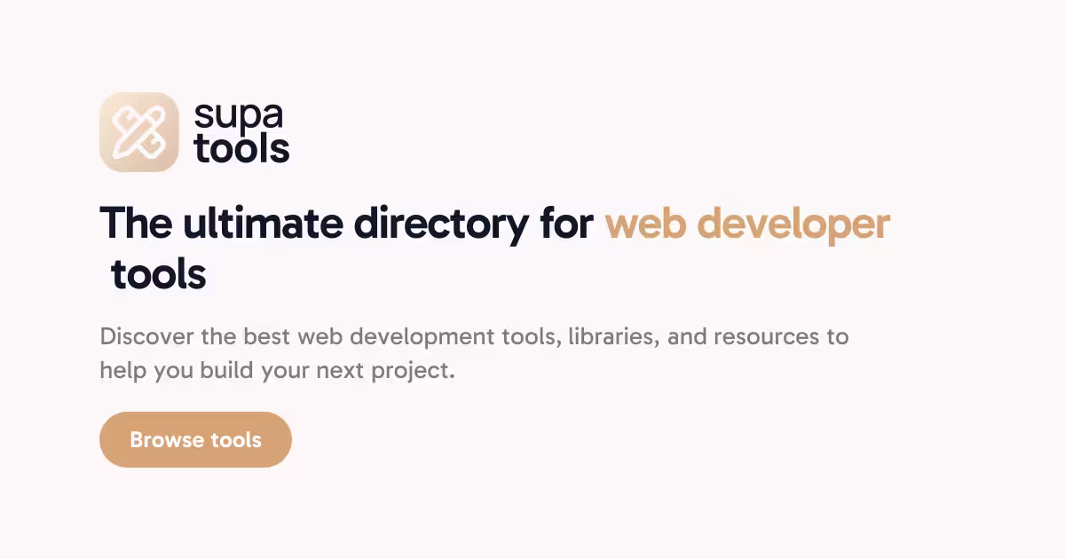 supatools web preview