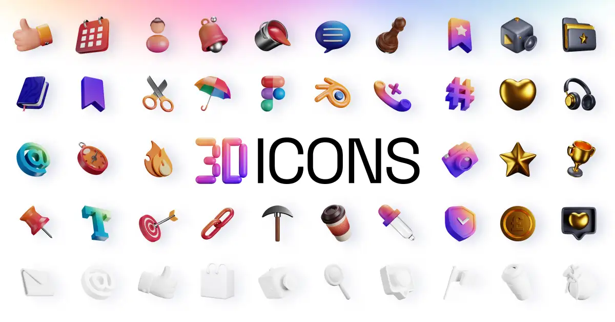 3D Icons web preview