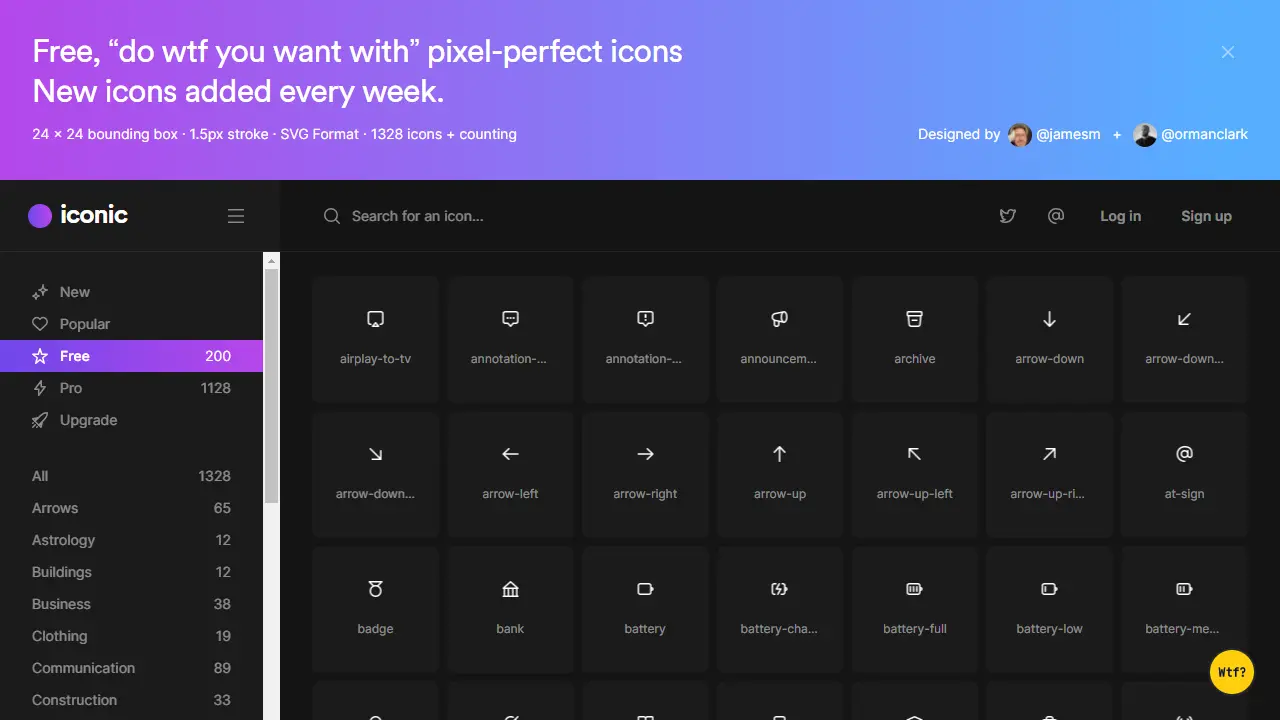 Iconic web preview