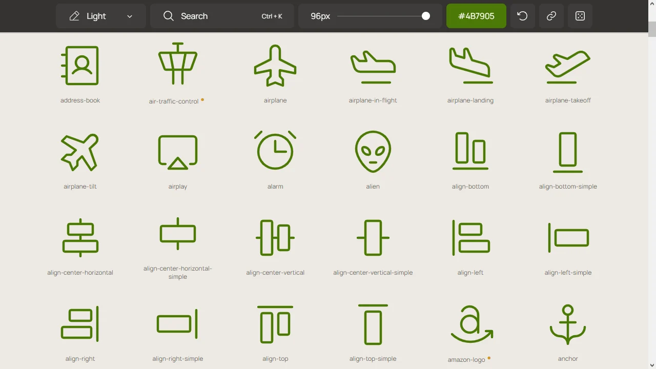 Phosphor web preview