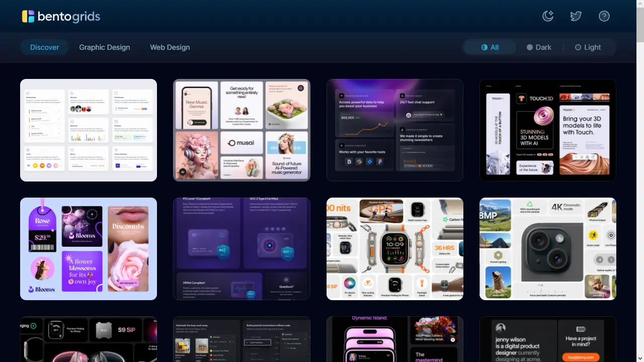 BentoGrids web preview