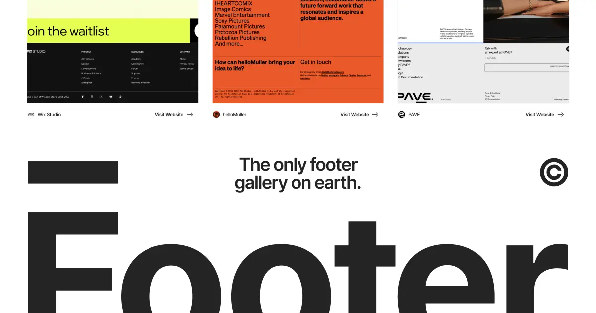 Footer web preview