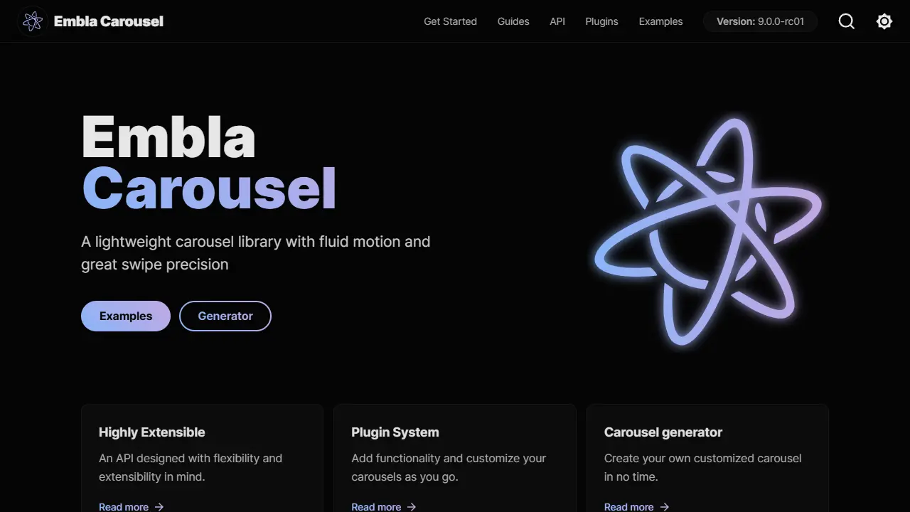 Embla Carousel web preview