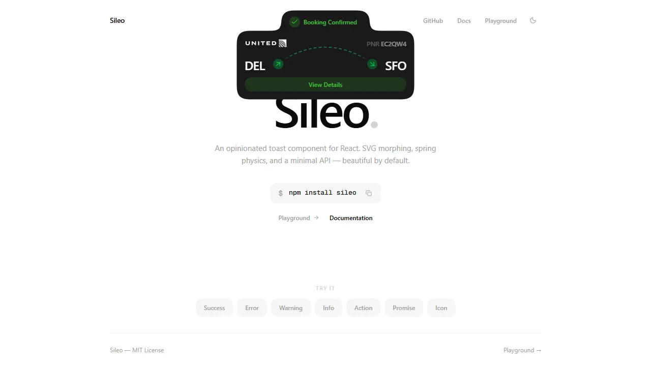 Sileo web preview