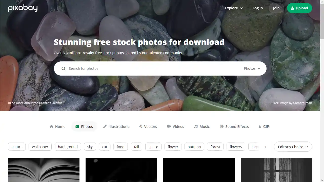 PixaBay web preview