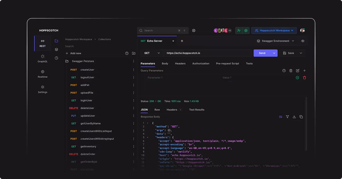 Hoppscotch web preview